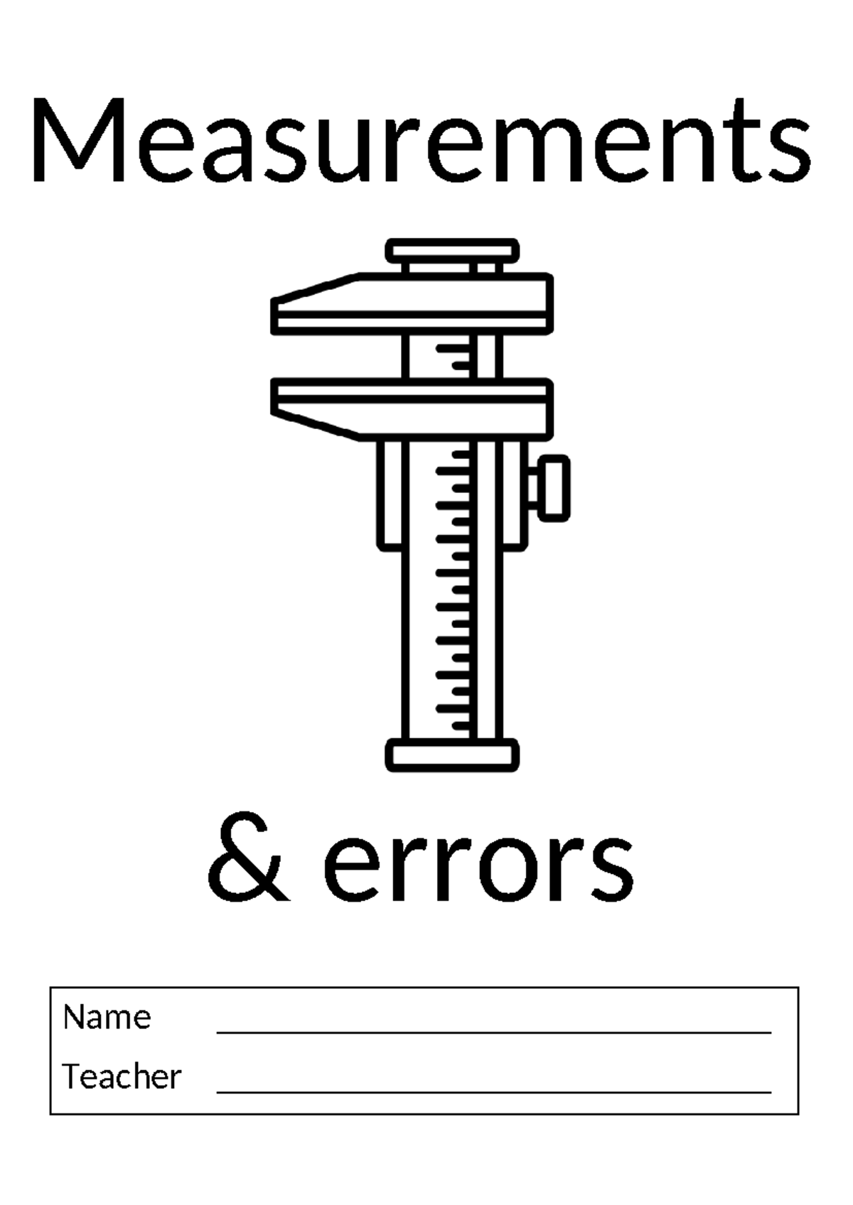 Measurements and Errors in SI Units: A Comprehensive Guide - Studocu
