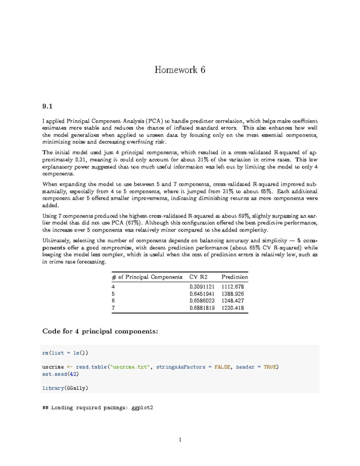 Homework 6: PCA Analysis with 100% Accuracy Insights - Studocu