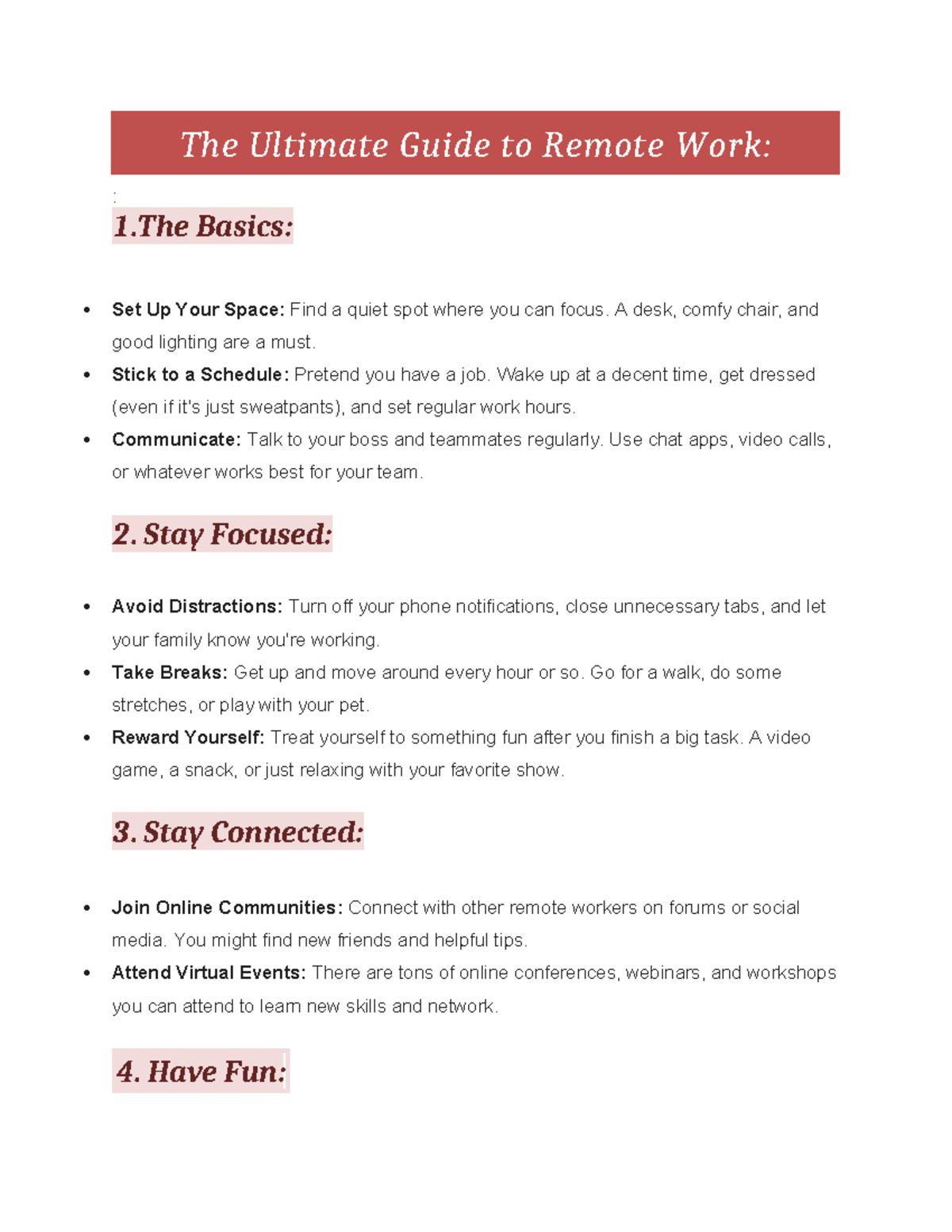 The Ultimate Guide to Remote Work1 - A desk, comfy chair, and good ...