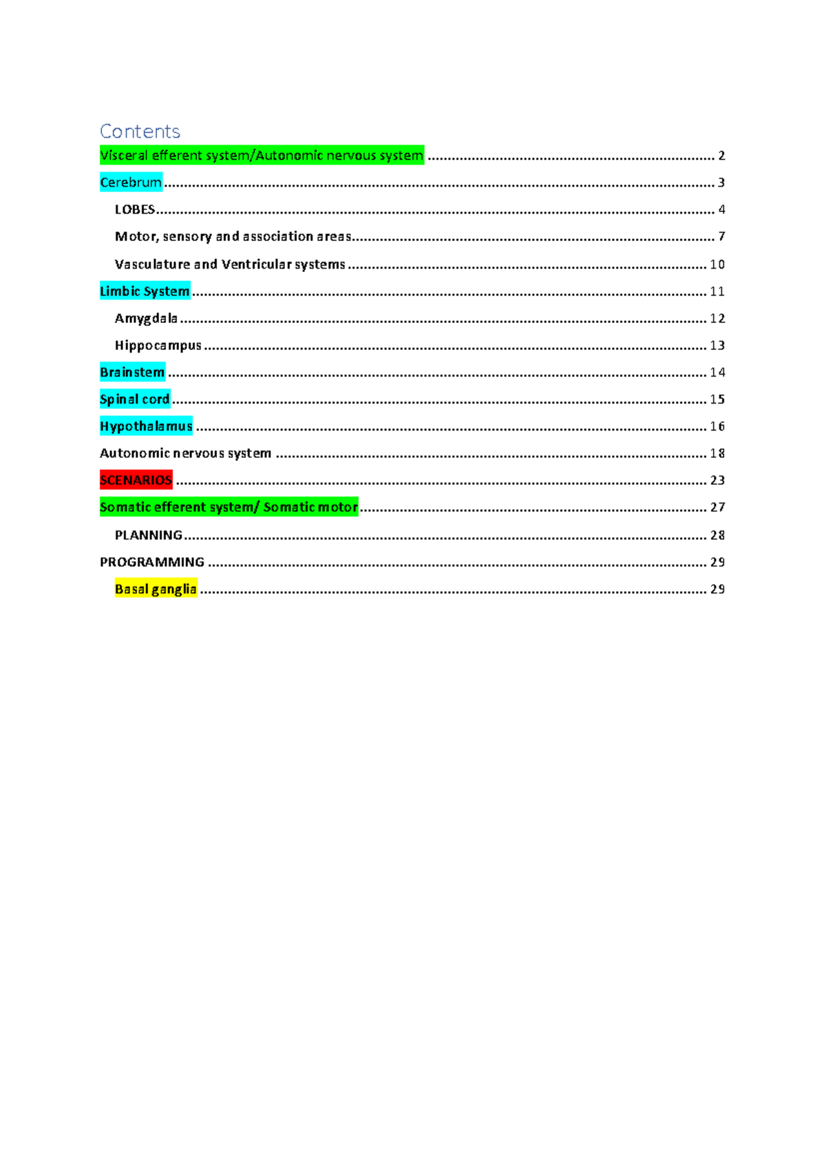 Neural and Visceral Anatomy Study Notes - Module NEU202 - Studocu