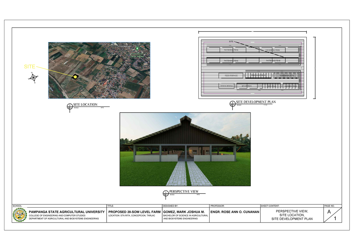 Proposed 20-Sow Level Farm Design (BSABE) - Studocu
