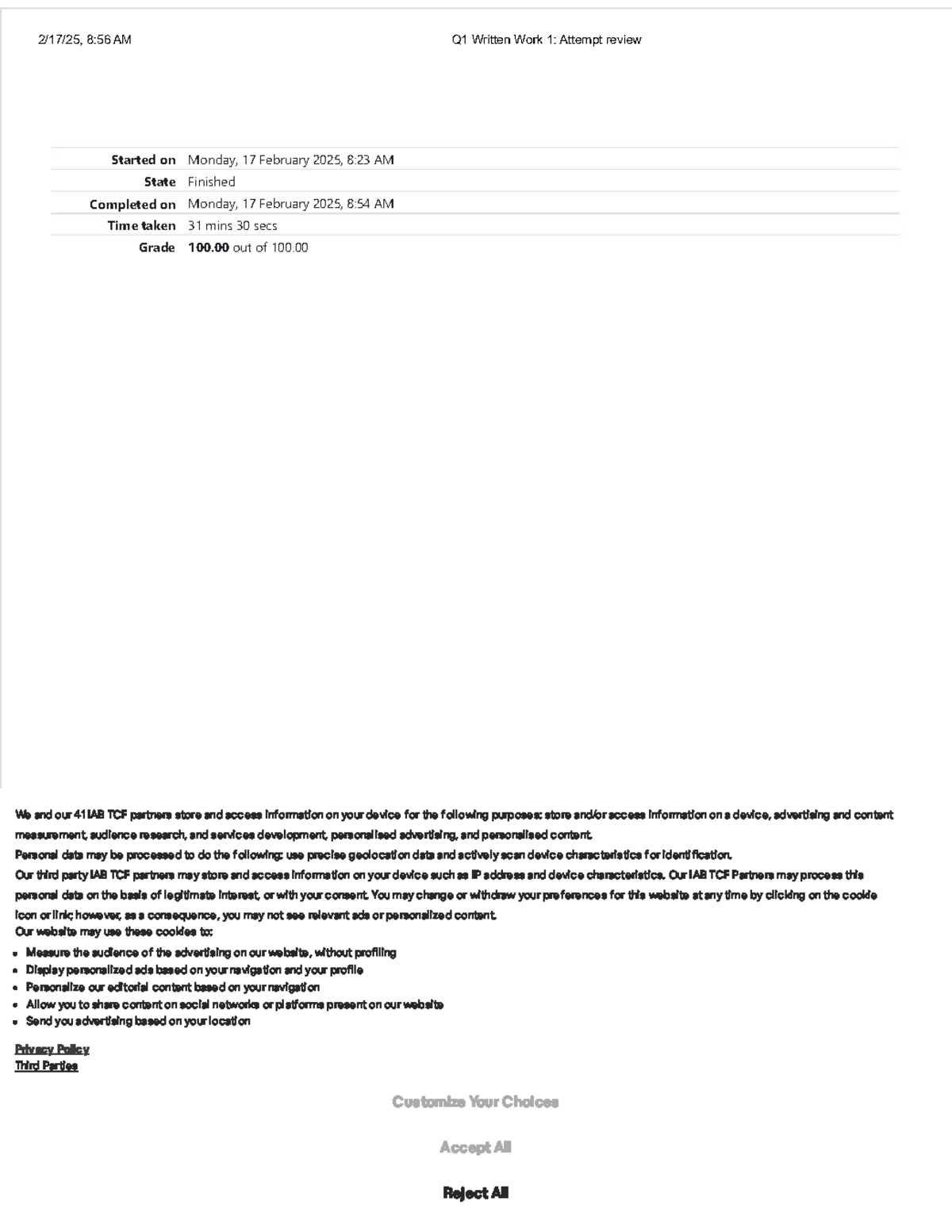 Q1 Written Work 1 Review: AI in Creative Writing Insights - Studocu