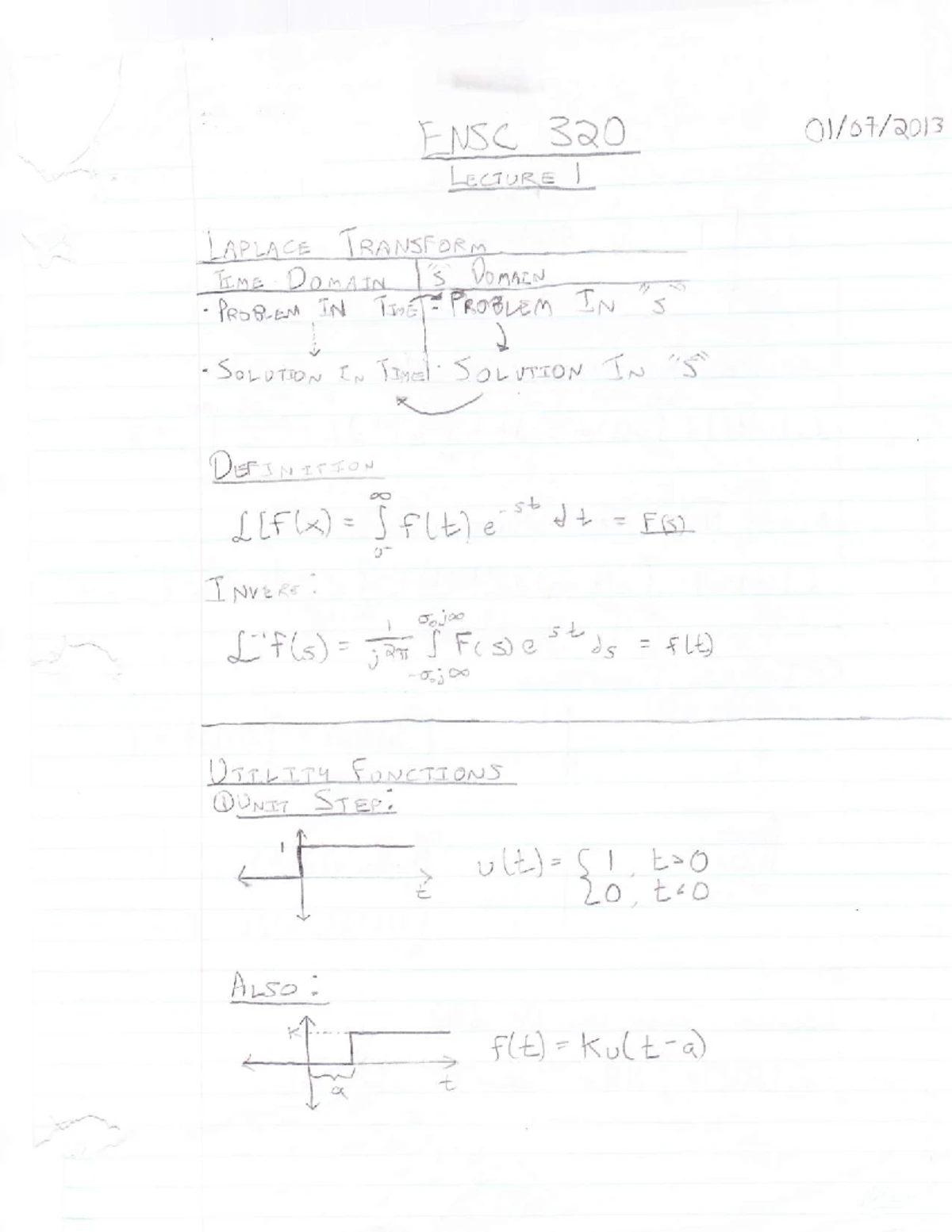 ENSC320 Final Exam Cover Sheet and Formula Sheet v3 - Studocu