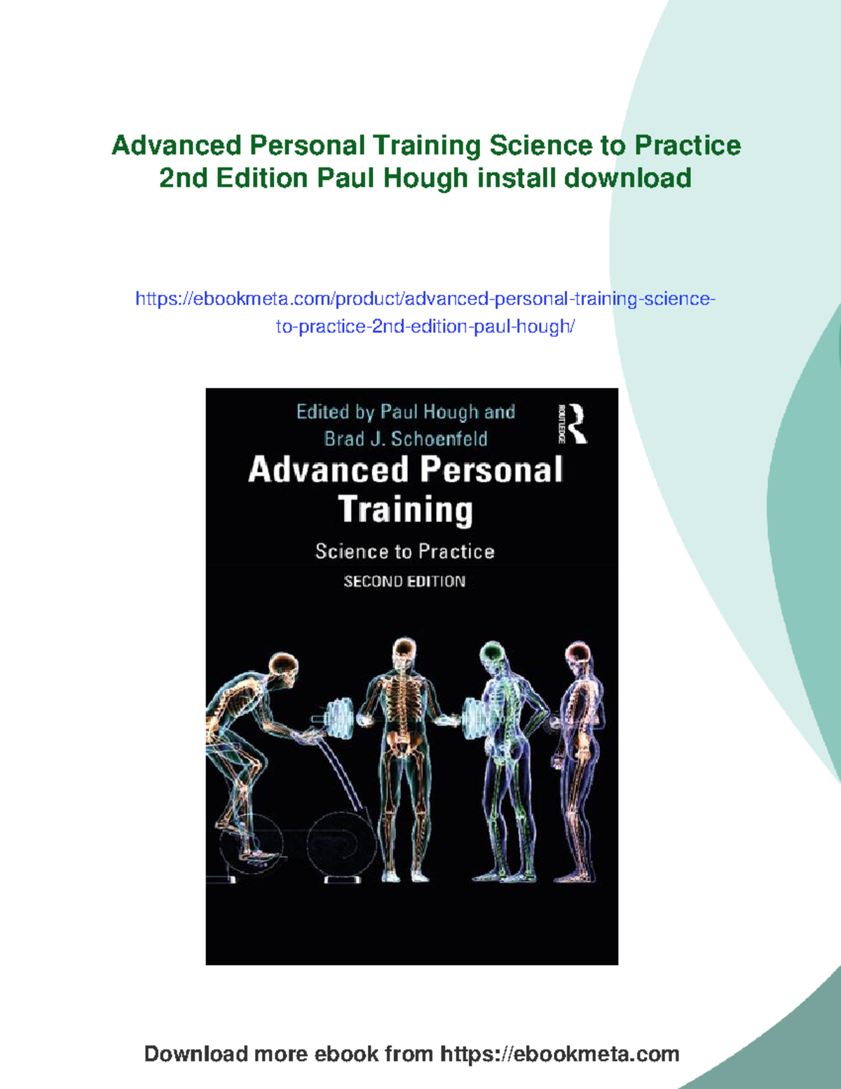 Advanced Personal Training Science to Practice 2nd Ed. by Hough ...