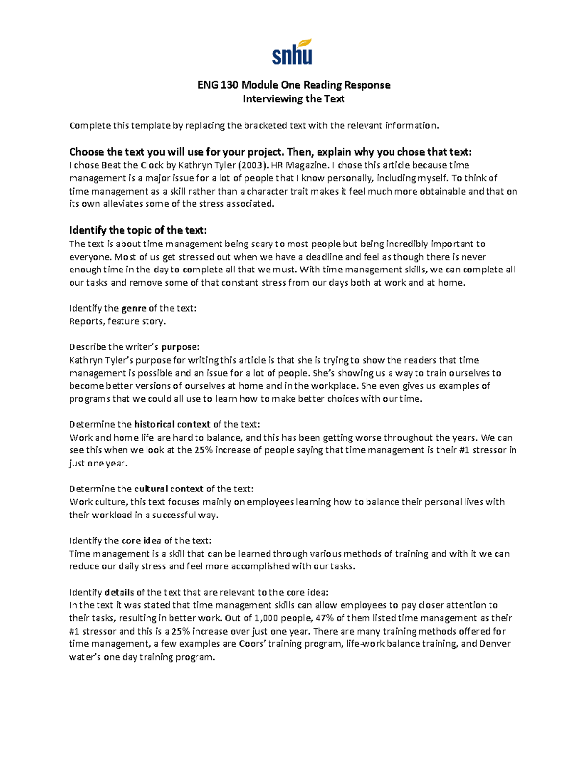 ENG 130 Module One Reading Response - ENG 130 Module One Reading ...