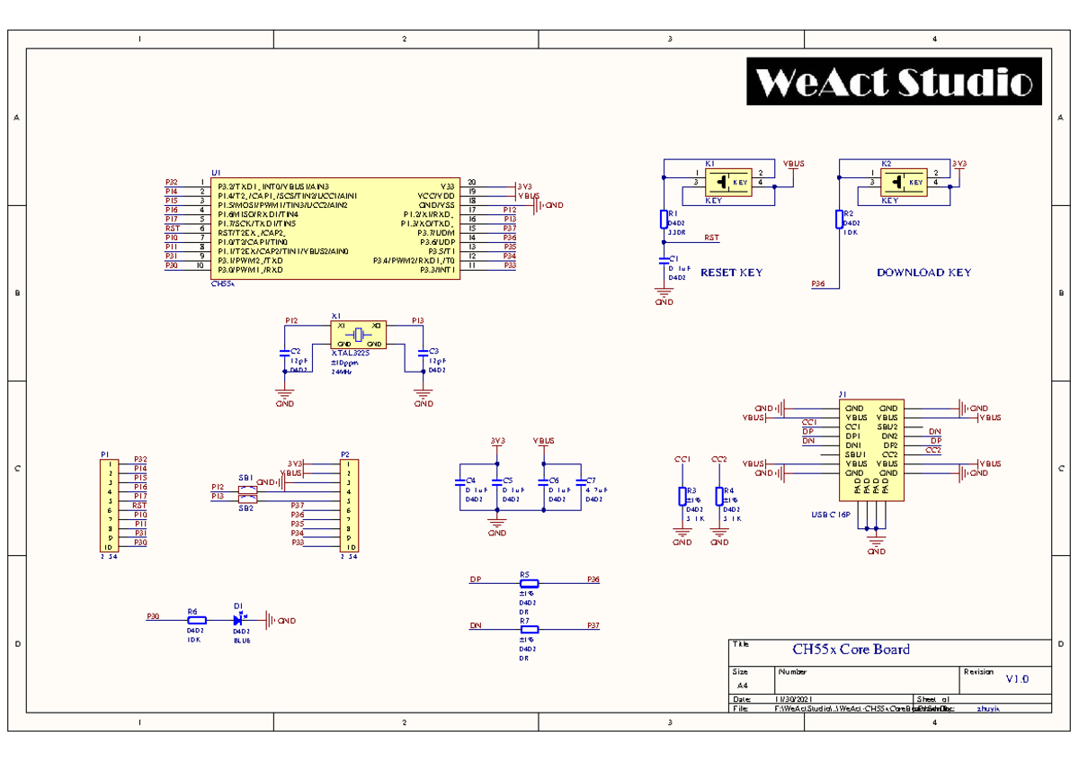 We Act-CH55x Core Board Schematic Document V1.0 - Studocu