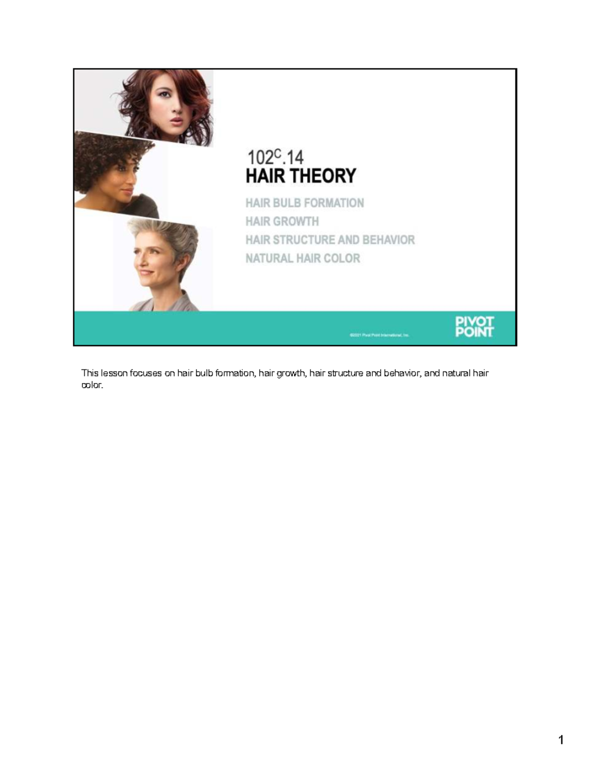 Understanding Hair: Structure, Growth, and Color for COS102C Lesson ...