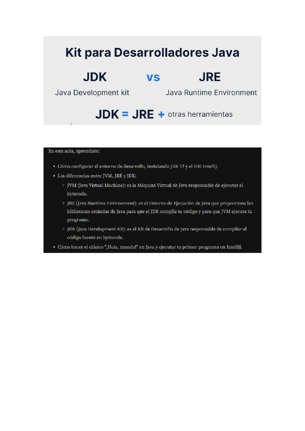 Clase- Alura - Practica I - Kit para Desarrolladores Java JDK VS JRE ...