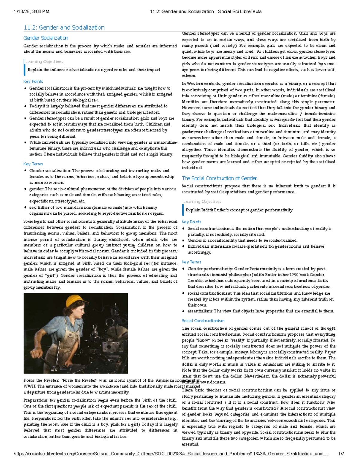 11.2: Gender and Socialization - Social Sci LibreTexts Overview - Studocu