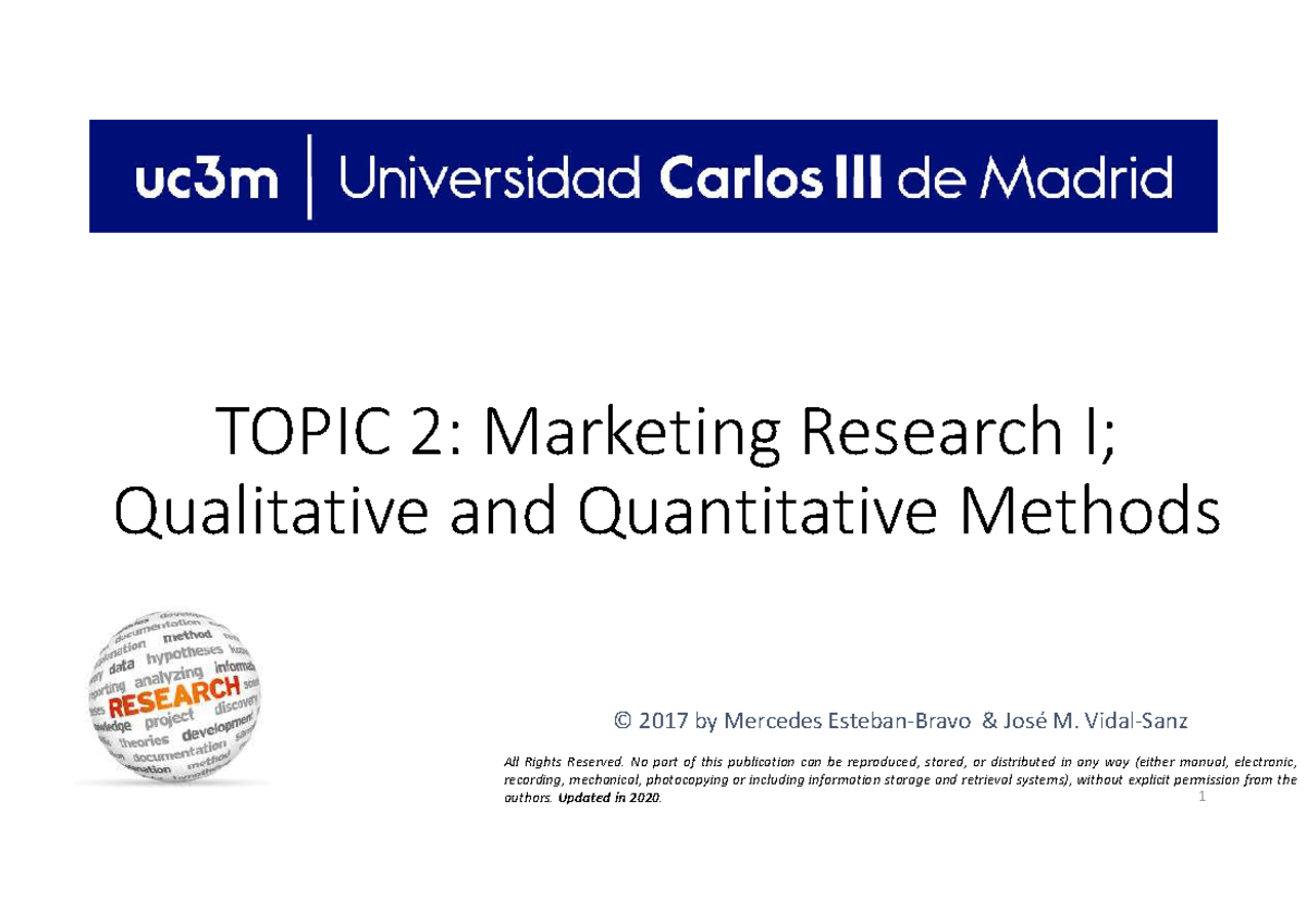 Marketing Research Methods: Qualitative & Quantitative Insights (MKT ...