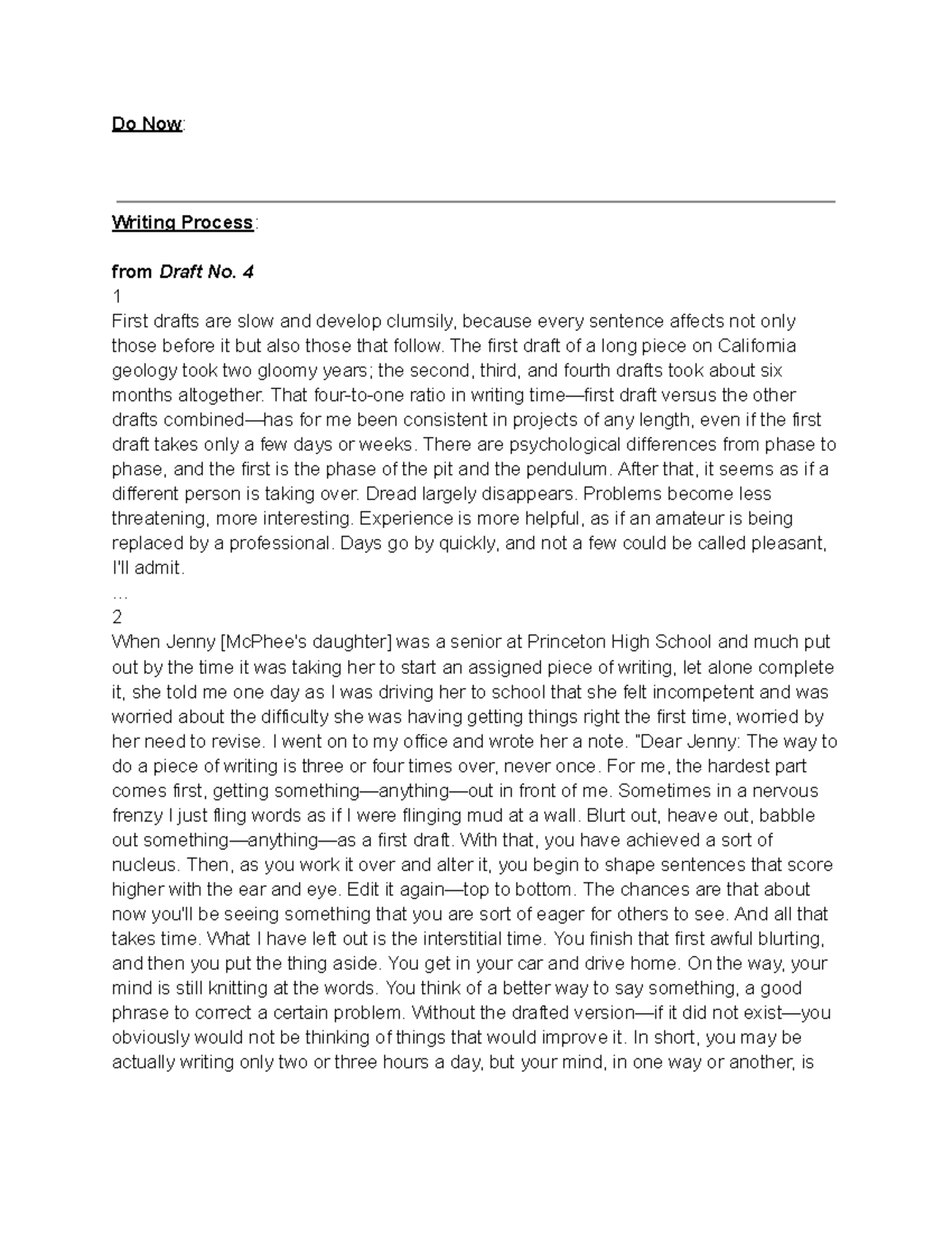 Destiny Salmon - ELA I Drafting Process Worksheet 10-20 - Studocu