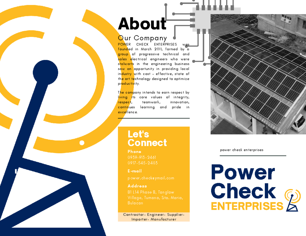Power Check Brochure - Electrical Equipment & Services Overview - Studocu