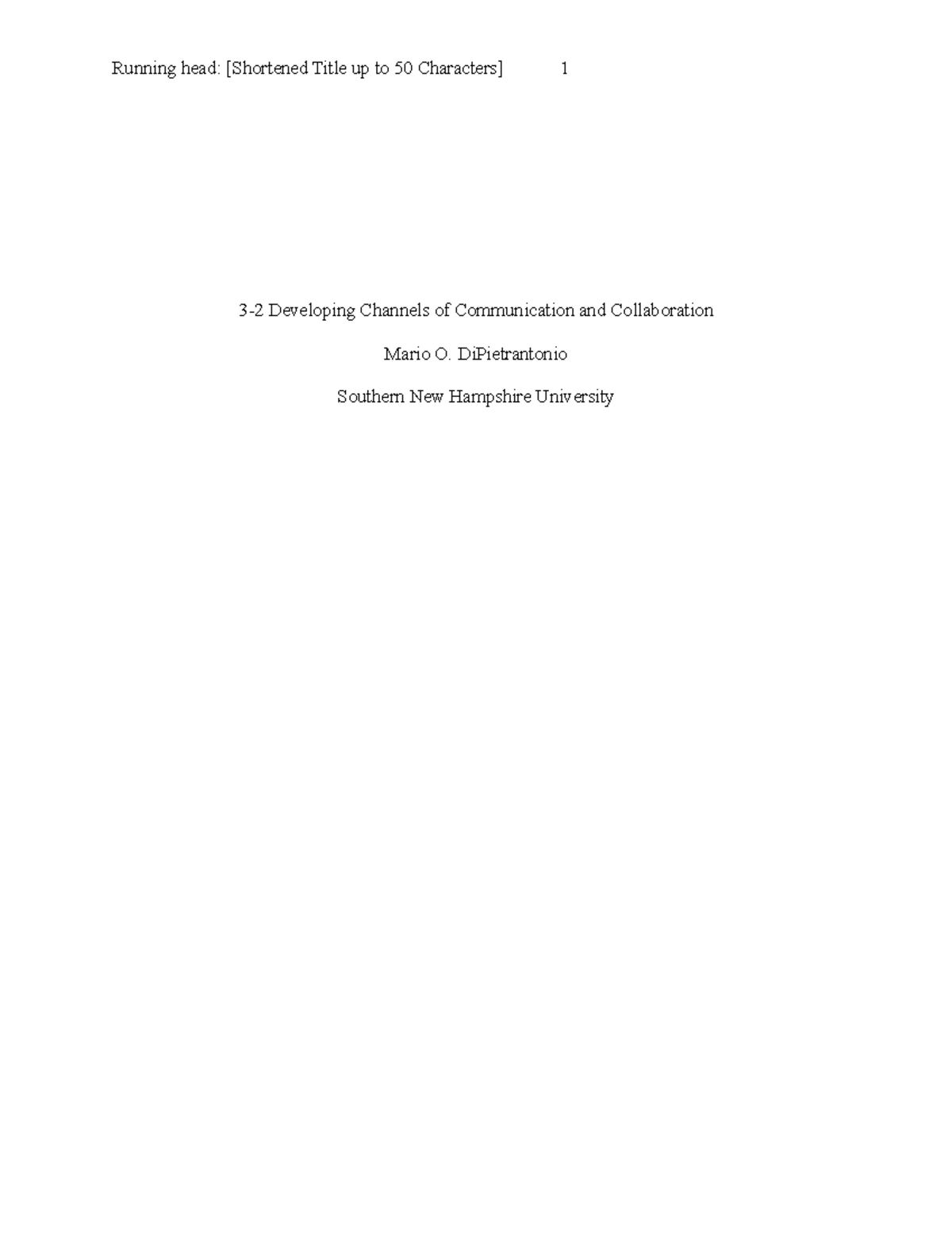 3-2 Short Paper: Strategies for Effective Communication & Collaboration ...