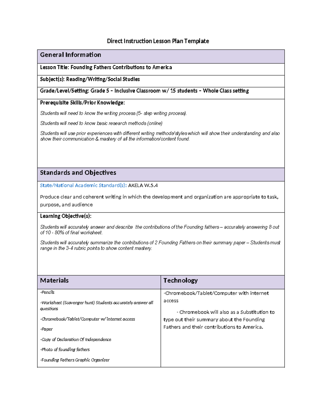 C365 PA Lesson Plan - Performance assessment for C 365 WGU - Direct ...