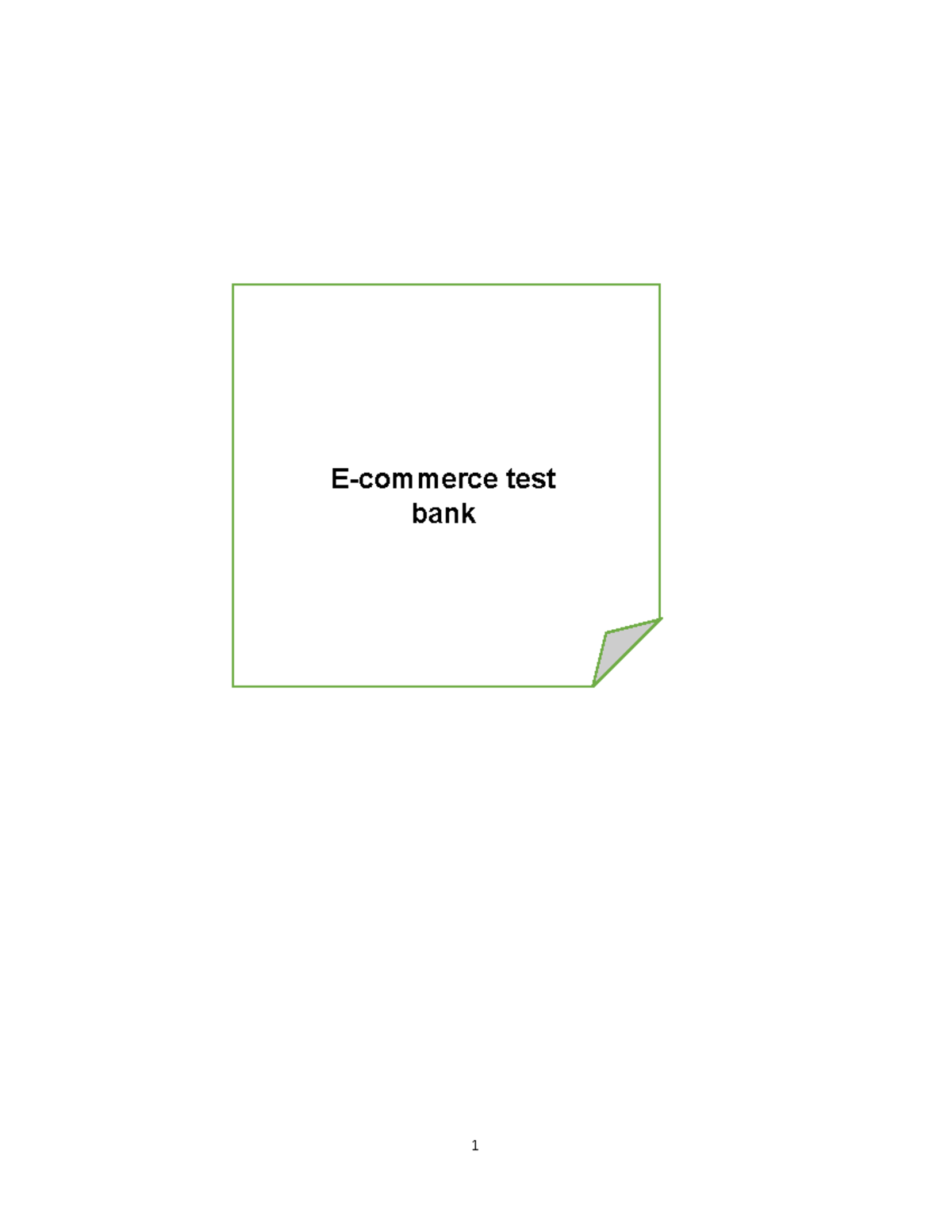 E-commerce (ECOM 101) Test Bank with Answers and Key Concepts - Studocu