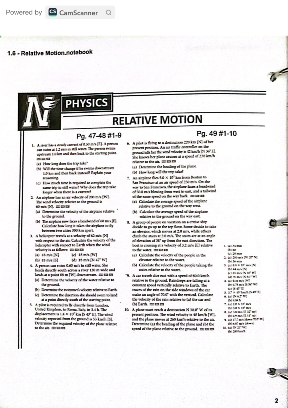 Kinematics Relative Motion Practice Questions & Answers (Physics) - Studocu
