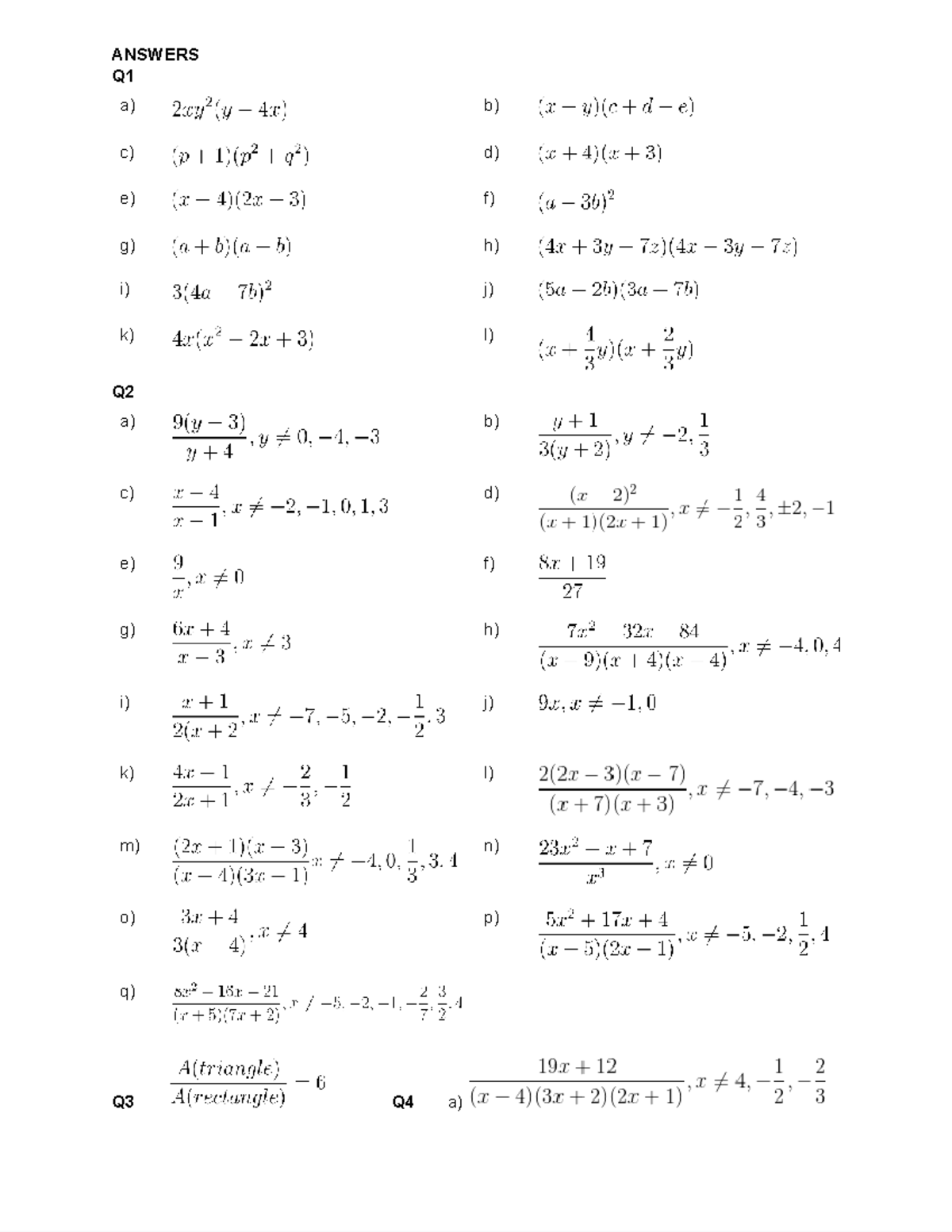 Math 101: Review Solutions for Final Exam - Studocu
