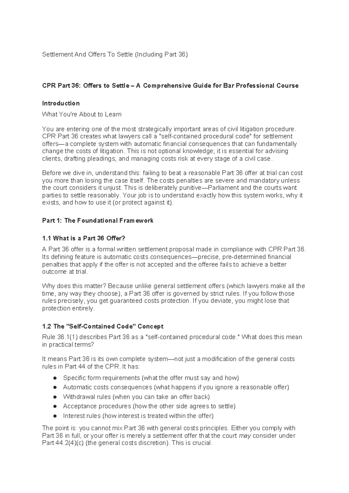 CPR Part 36: Comprehensive Guide to Settlement Offers and Strategies ...