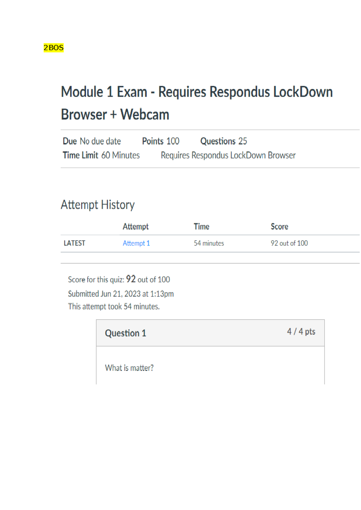 Portage Learning BIOD 101 Module 1 Exam Overview & Key Concepts - Studocu