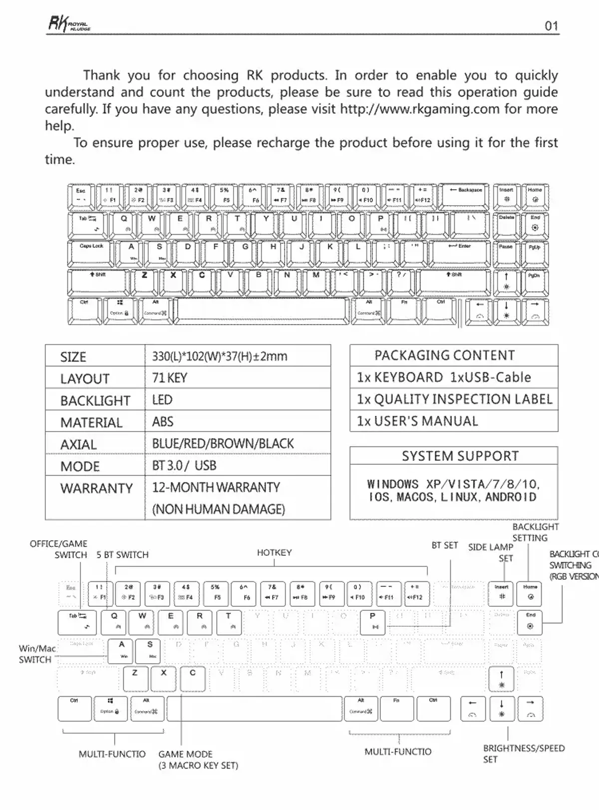 RK71 Manual: Comprehensive Guide and User Instructions - Studocu