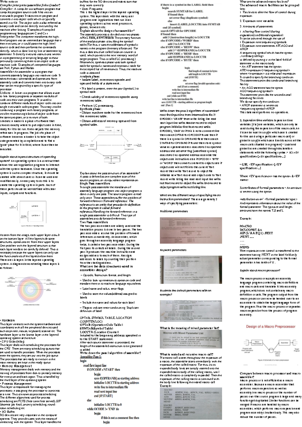 System Software Overview: Compiler, Assembler, Loader & More - Studocu