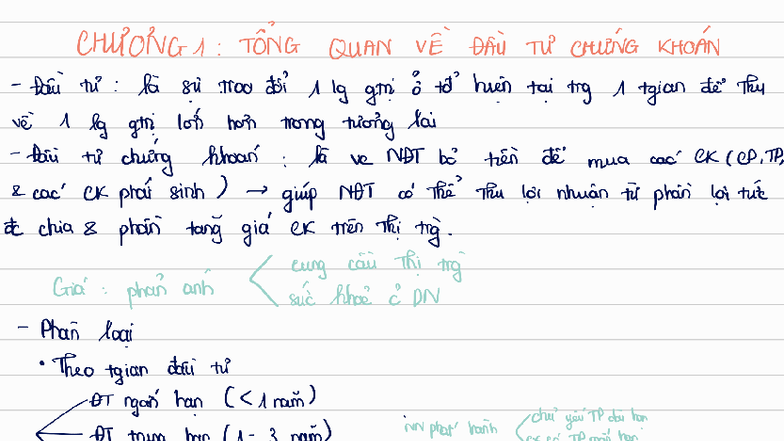 Phân Tích Đầu Tư và Chứng Khoán - Thu 101 Final Exam Notes - Studocu