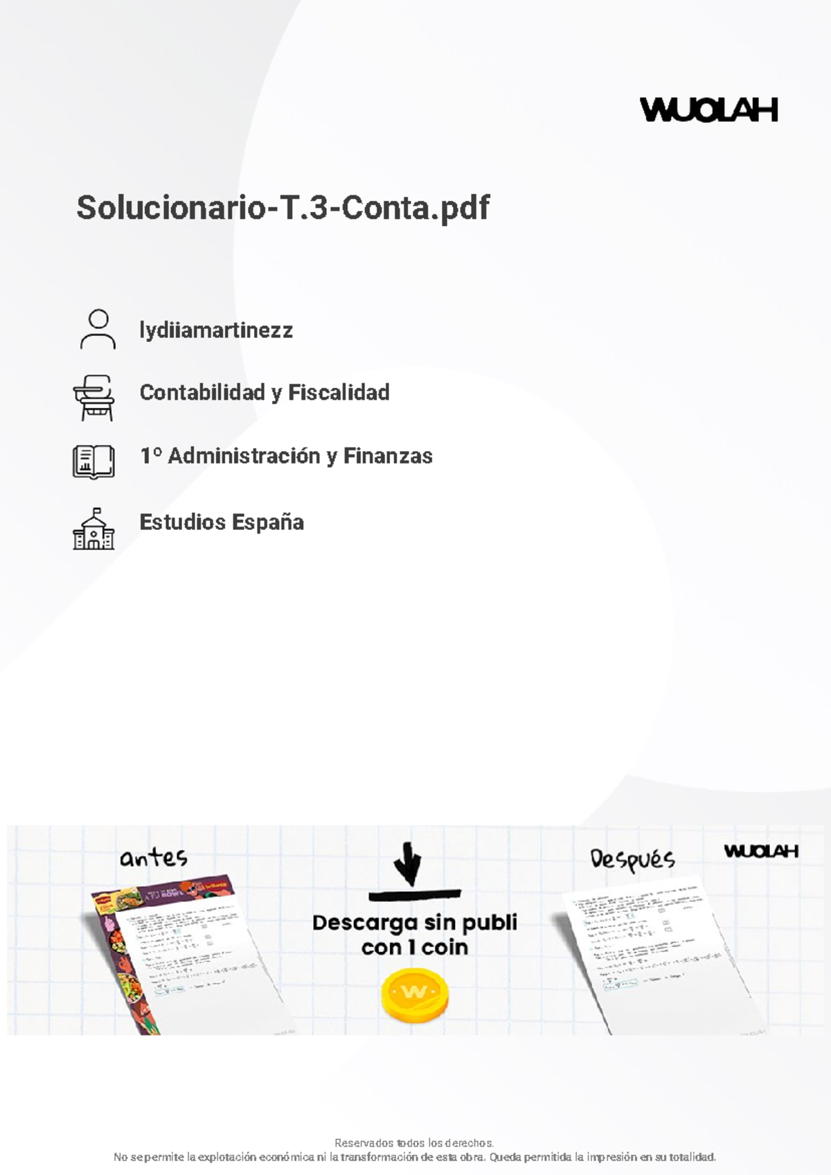 Solucionario de Contabilidad T3: Acreedores y Deudores Comerciales ...