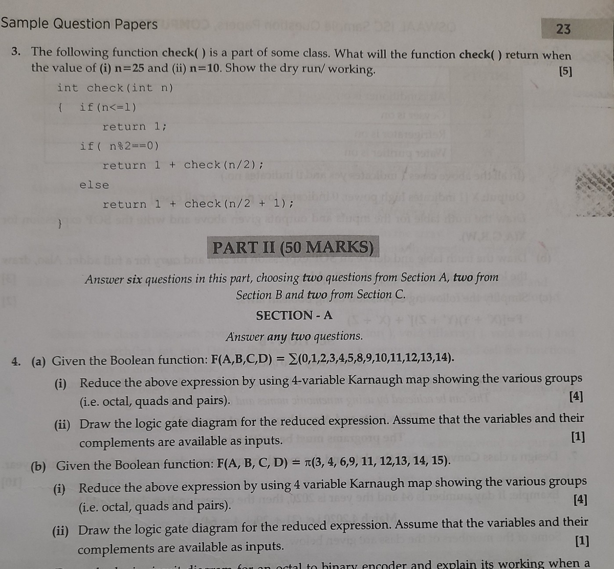 Sample Question Papers 23 3: Computer Science Recursion & Logic ...