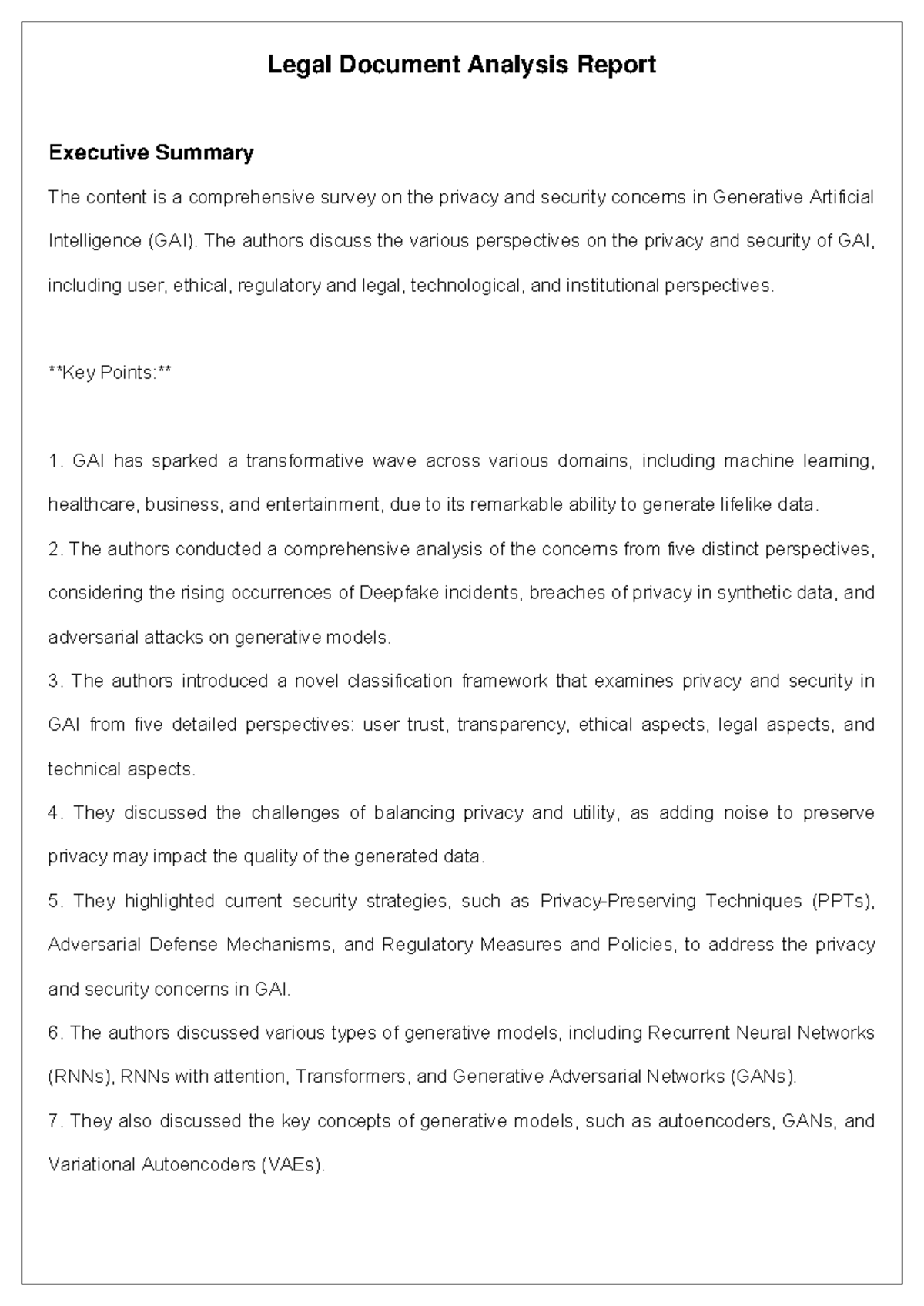 Legal document analysis - The authors discuss the various perspectives ...