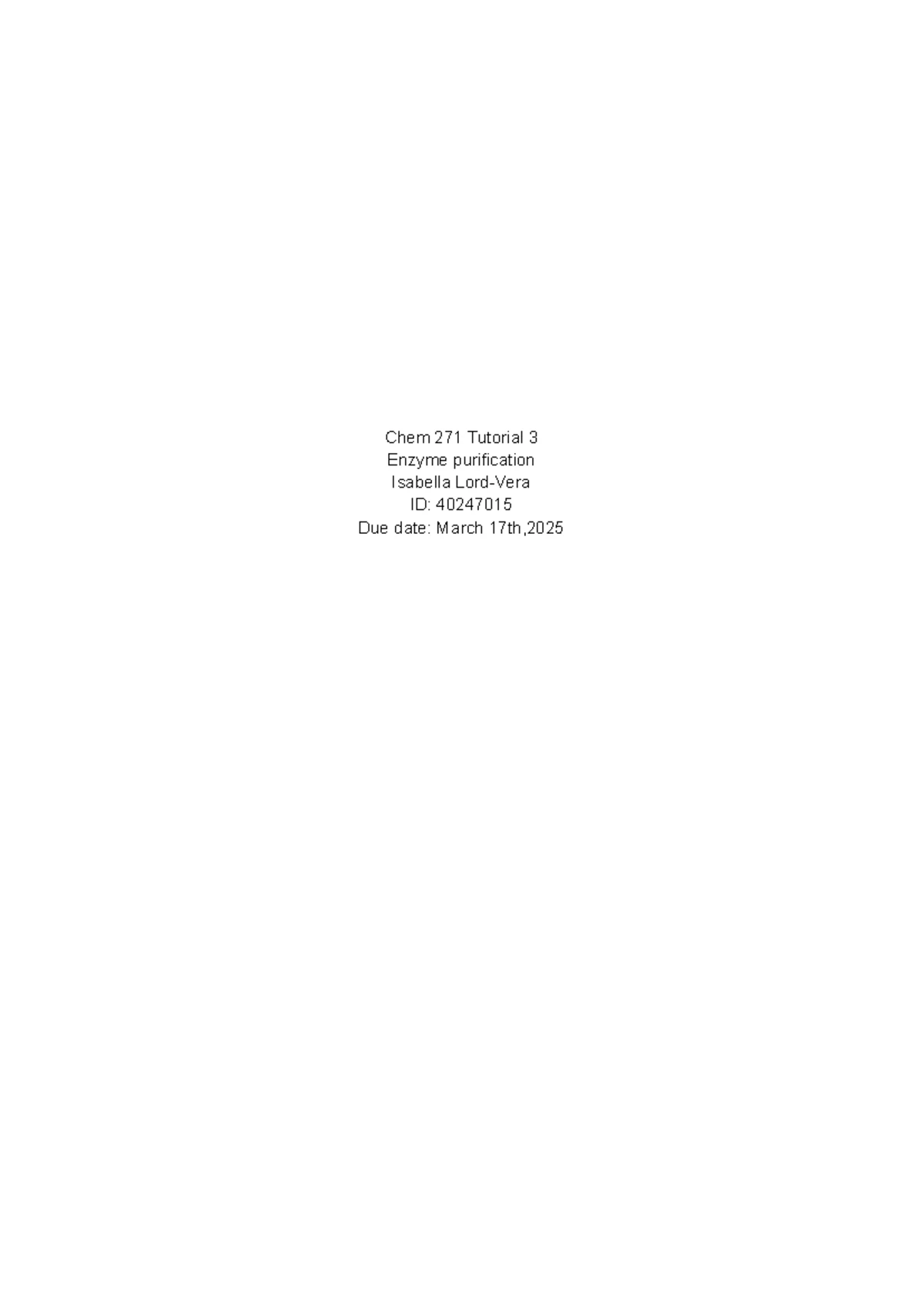 CHEM 271 Lab 2: Buffers and Biochemical Analysis Report - Studocu