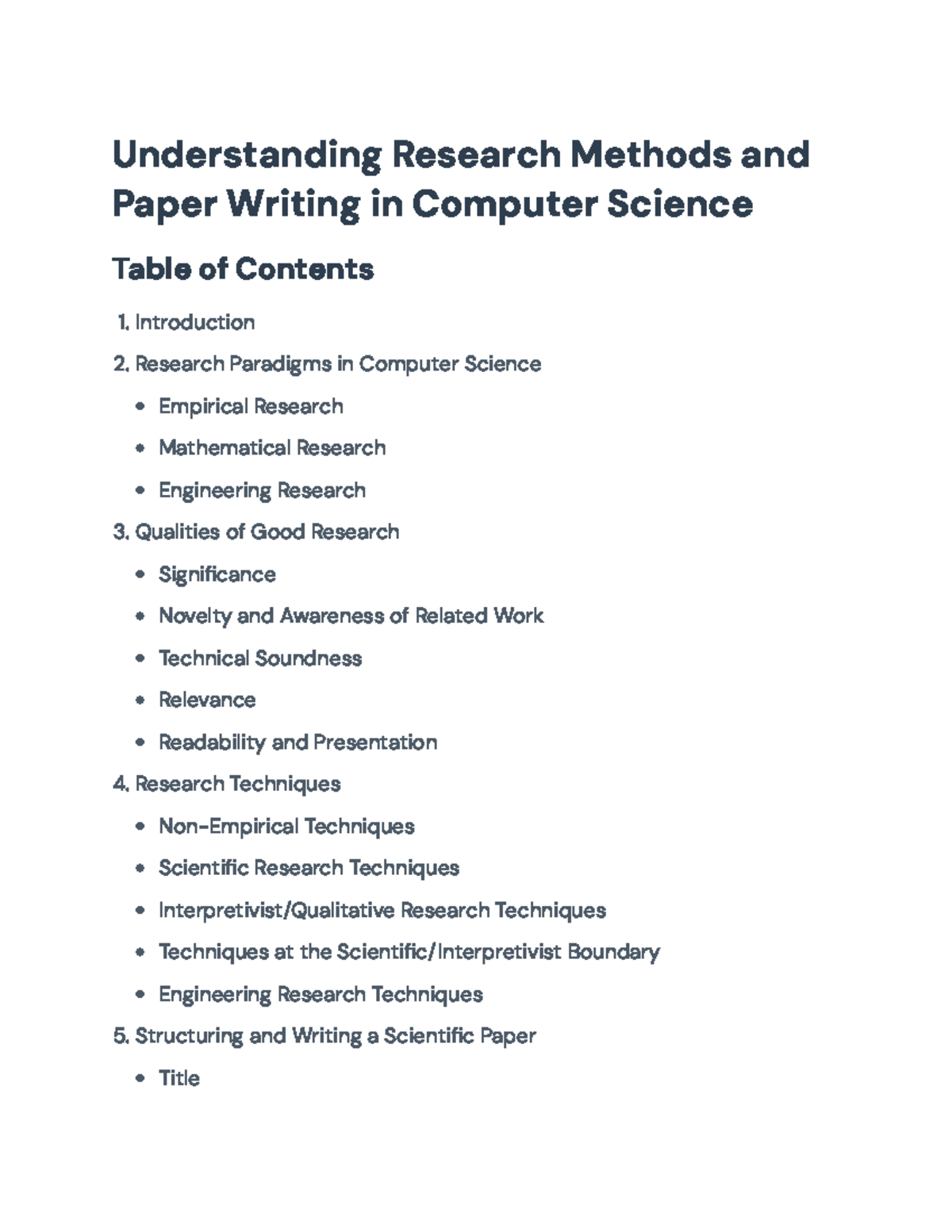 Understanding Research Methods and Paper Writing in CS: A Guide ...