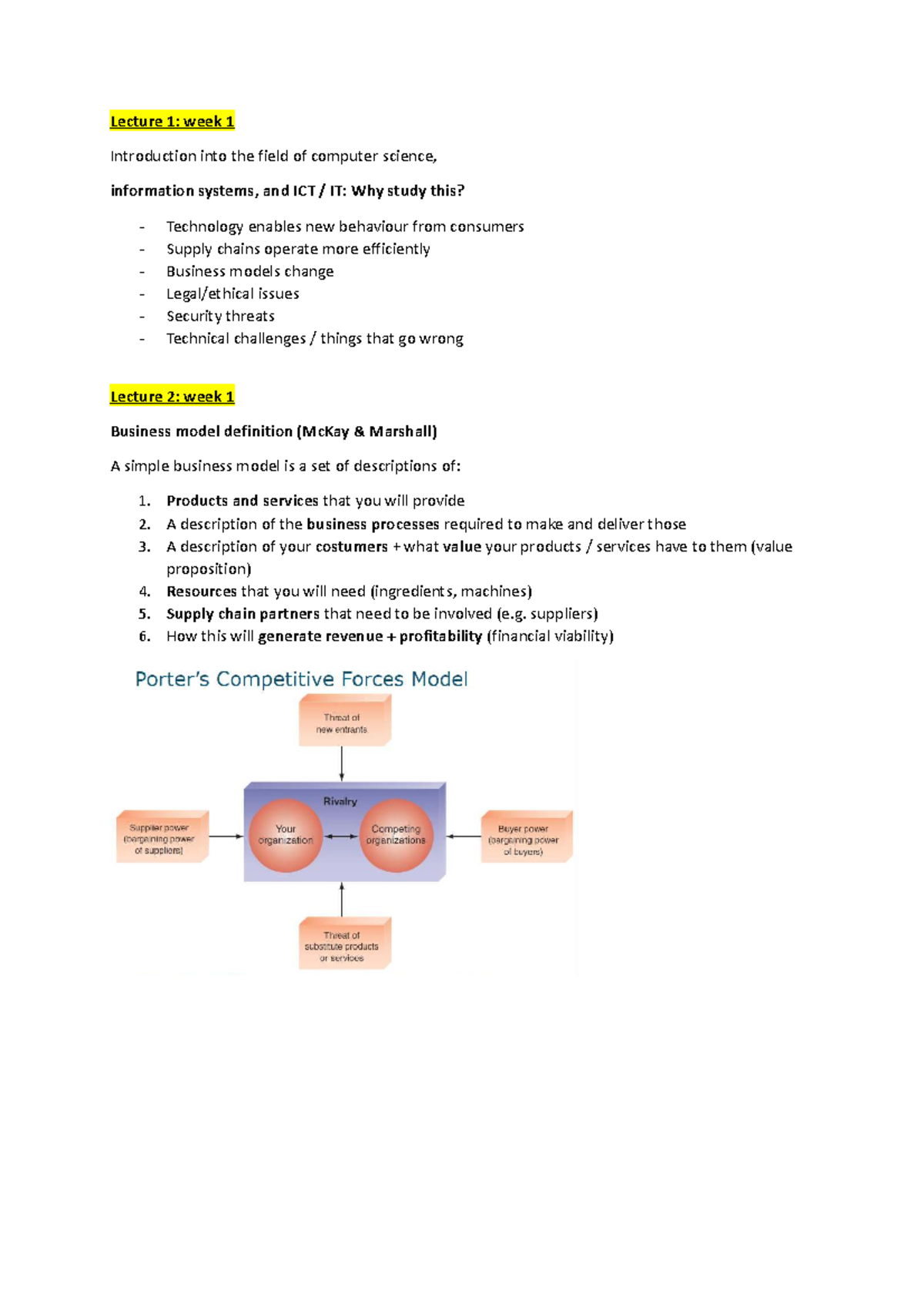 INF2 Lecture Summary: Business Models, Processes & Data Governance ...