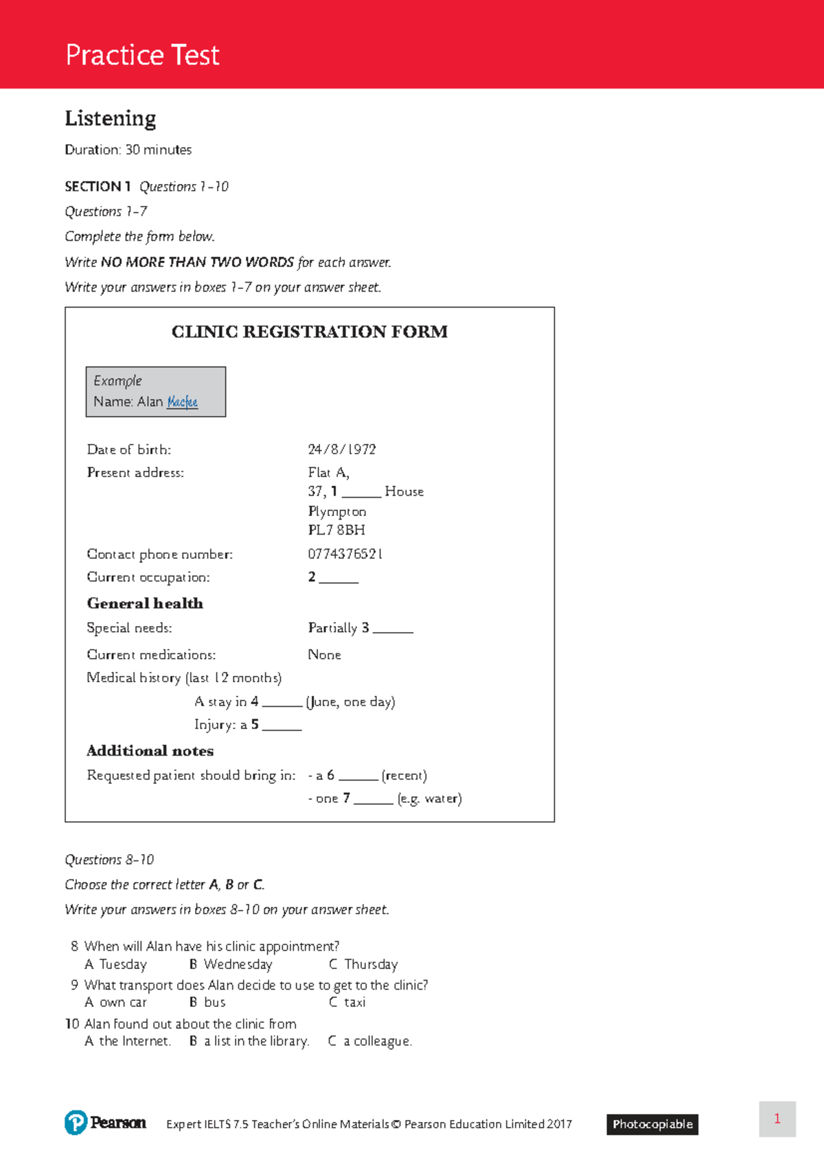 Expert IELTS 7.5 Practice Test: Listening, Reading, Writing & Speaking ...