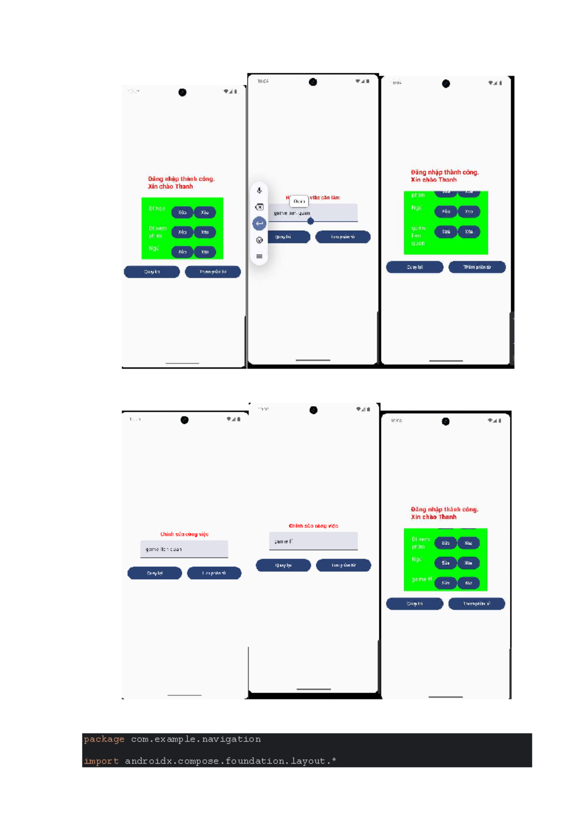 Bai7 - Navigation Screens Implementation in Android Compose - Studocu