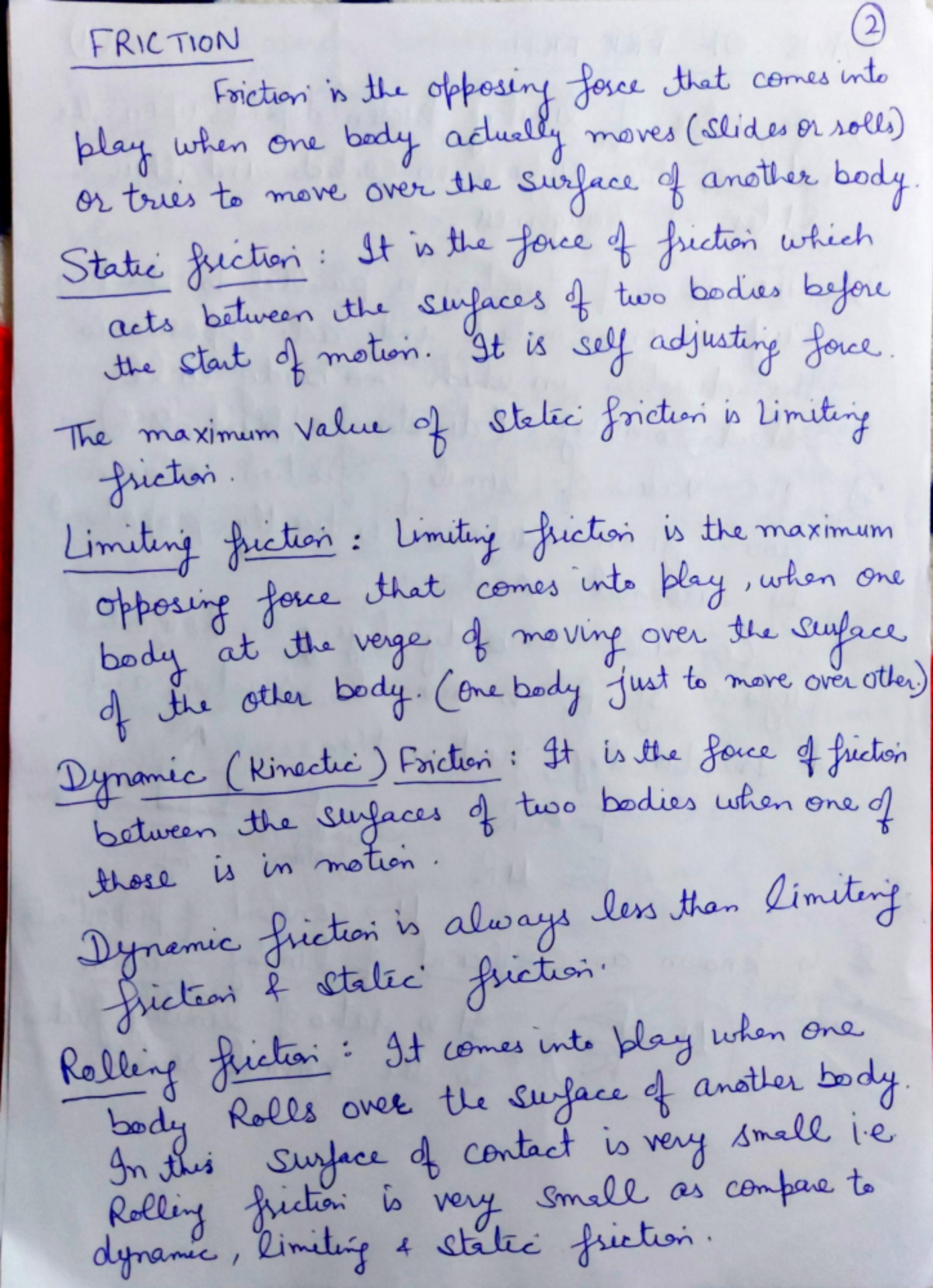 Friction and Circular Motion Concepts for Physics 101 Lecture Notes ...