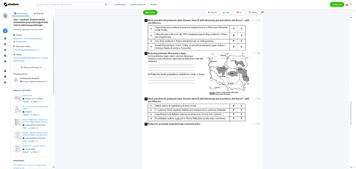 Oblicza geografii 3 Maturalne karty pracy - odpowiedzi - 1. ŚRODOWISKO