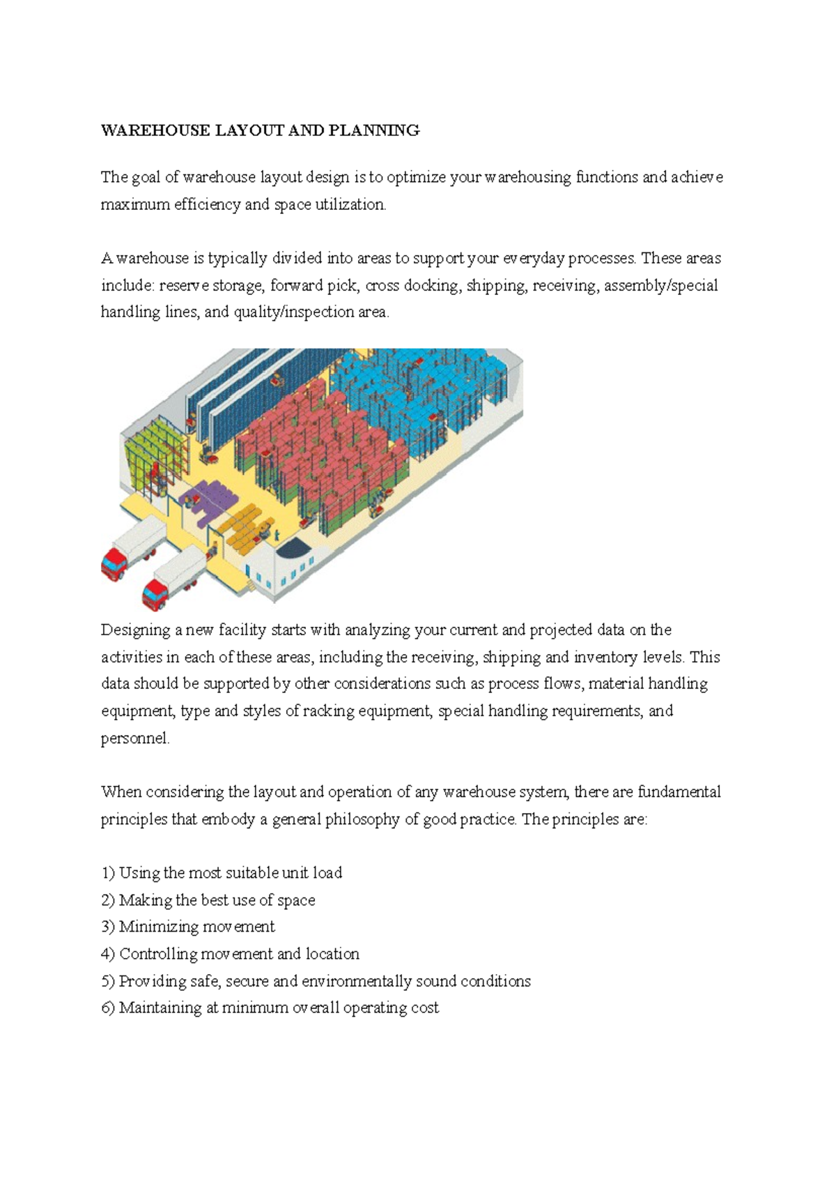 Topic II - Warehouse Layout Planning Lecture Notes (Lecture 2) - Studocu
