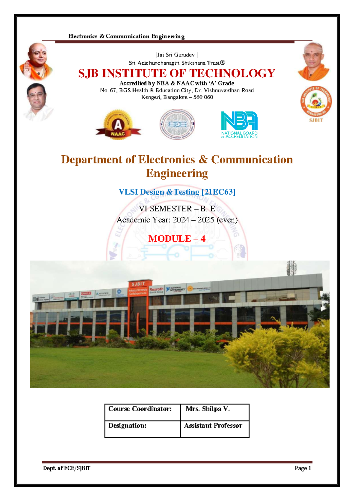 M4 vlsi - notes - Electronics & Communication Engineering Dept. of ECE ...
