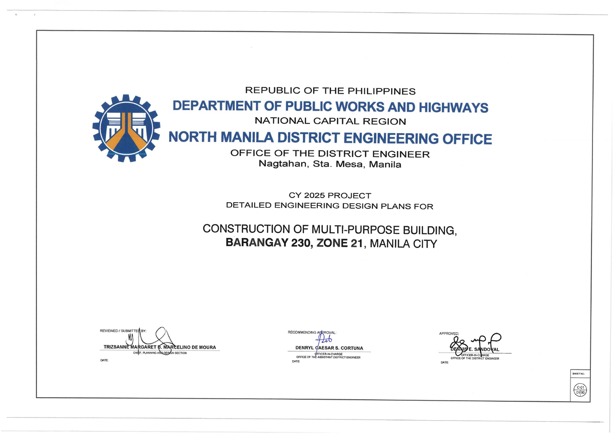 Detailed Engineering Design Plans for Building Construction (25OE0122 ...