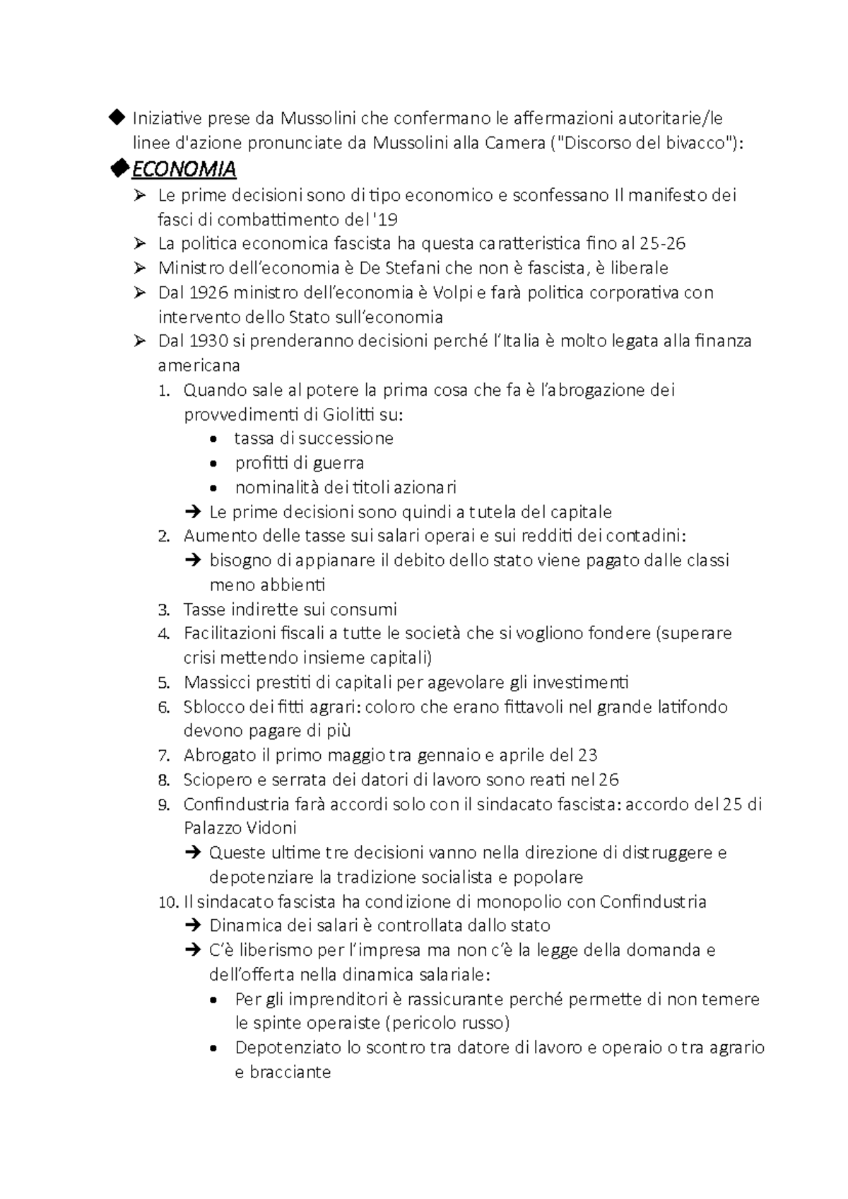 Iniziative Economiche e Politiche di Mussolini: Un'Analisi Storica ...