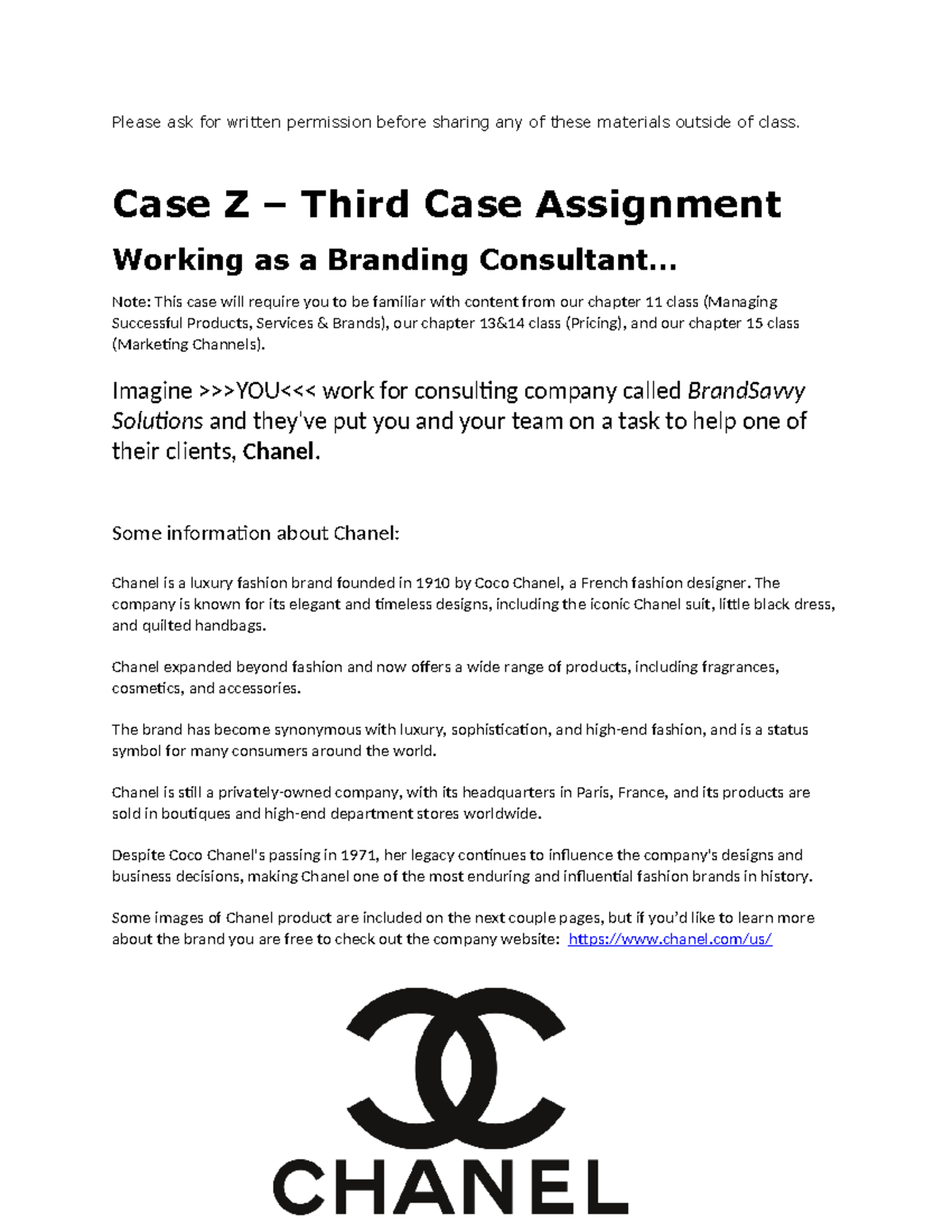 Case Z - Branding Strategy Analysis for Chanel's Luxury Pet Accessories ...