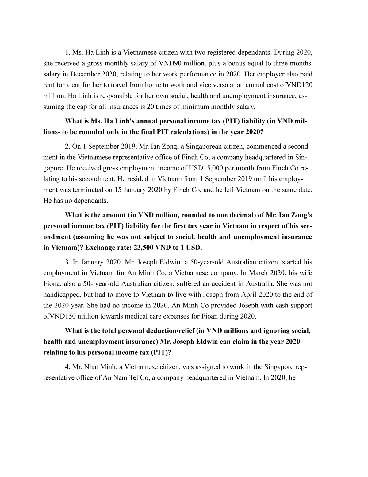 Personal Income Tax (PIT) Calculations for 2020: Case Studies and ...