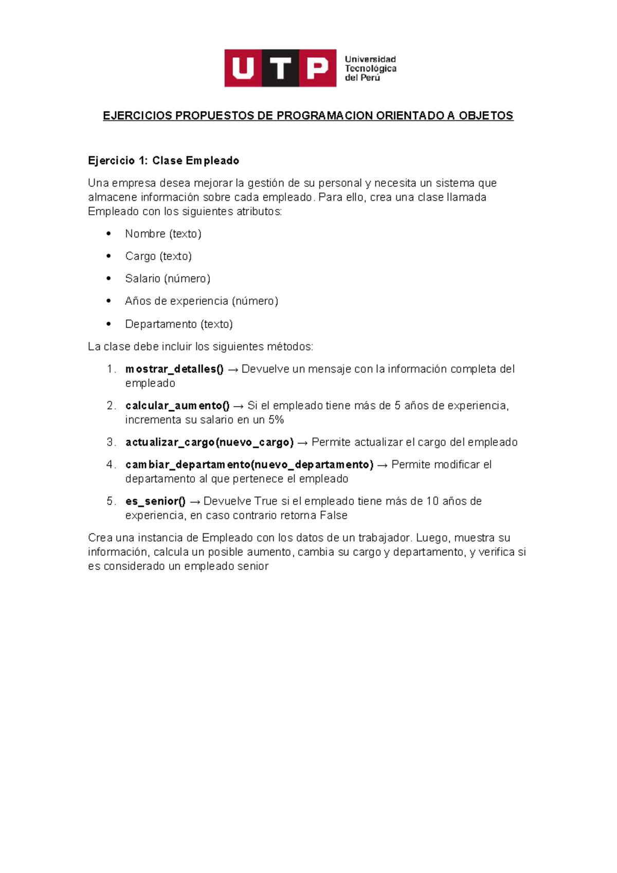 S02-Ejercicios Propuestos de Programación Orientada a Objetos - Studocu