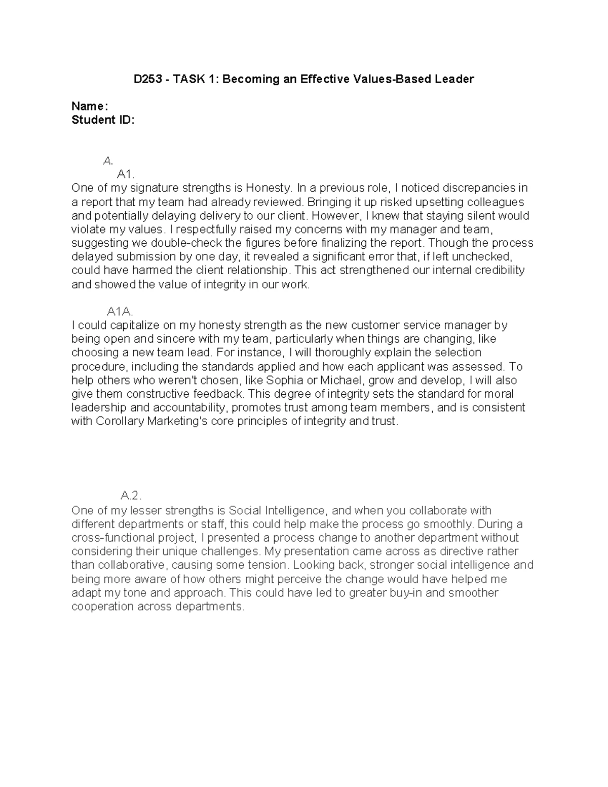 Talent Acquisition D354 - Task 1: Workforce Planning & Job Analysis ...
