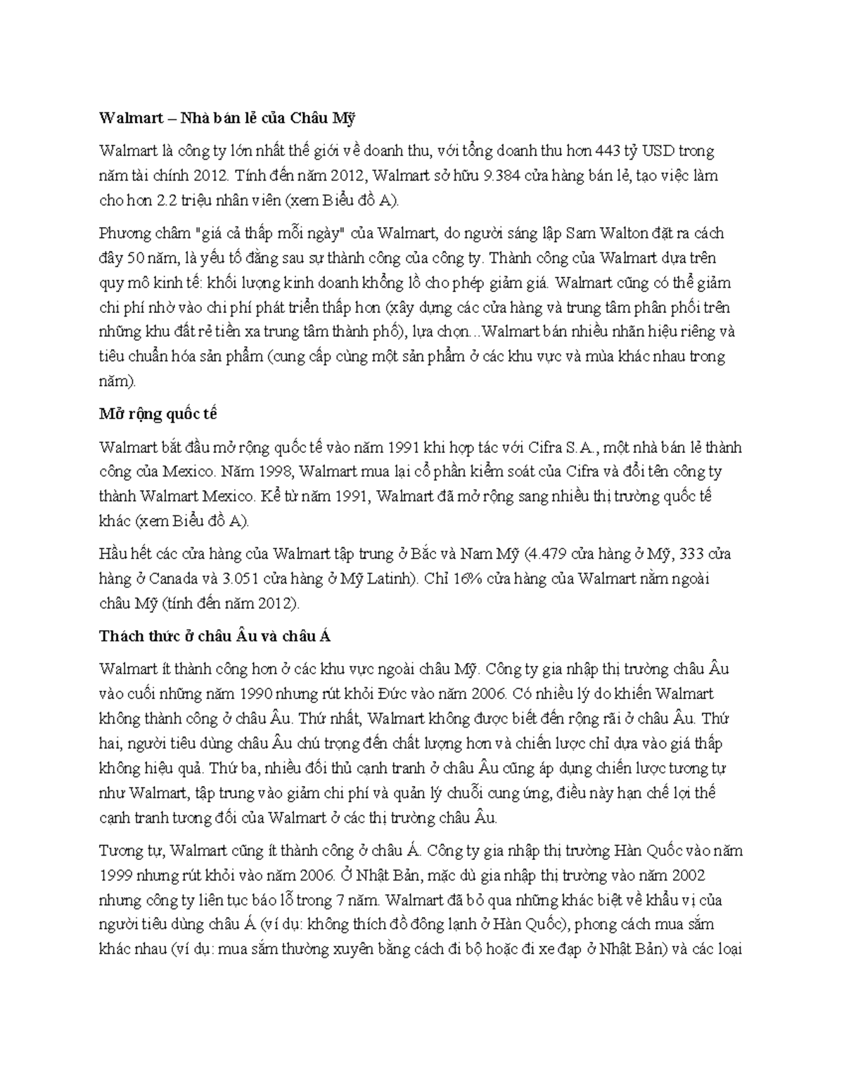 Case Study: Walmart vs. LVMH - Global Retail Strategies (C1) - Studocu