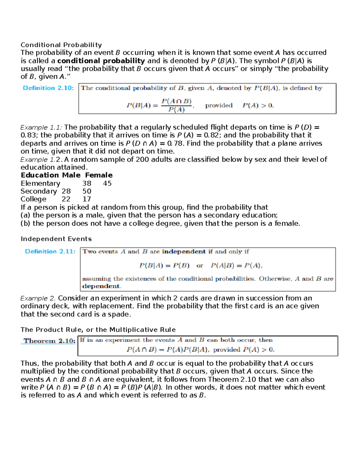 Conditional Probability: Understanding P(B|A) and Applications - Studocu