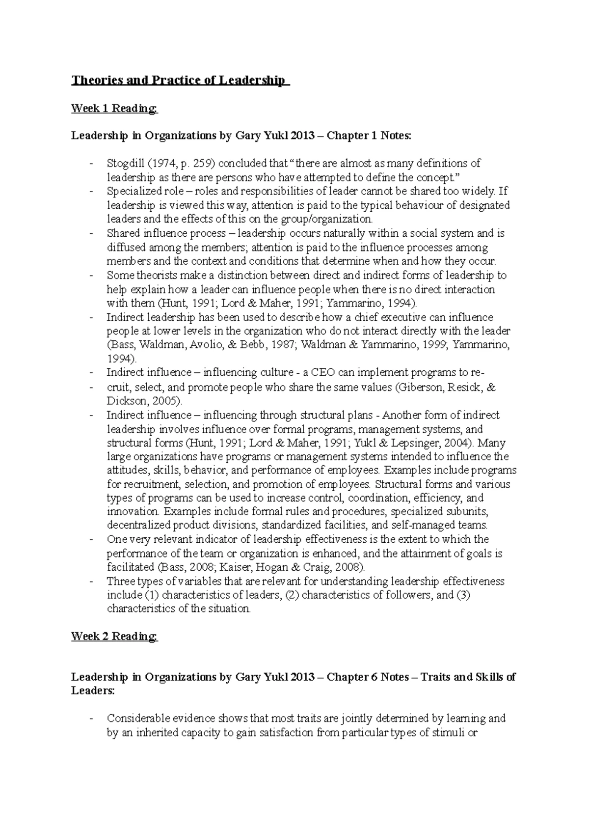 Week 3: Behaviour and Contingency Approaches in Leadership Studies ...