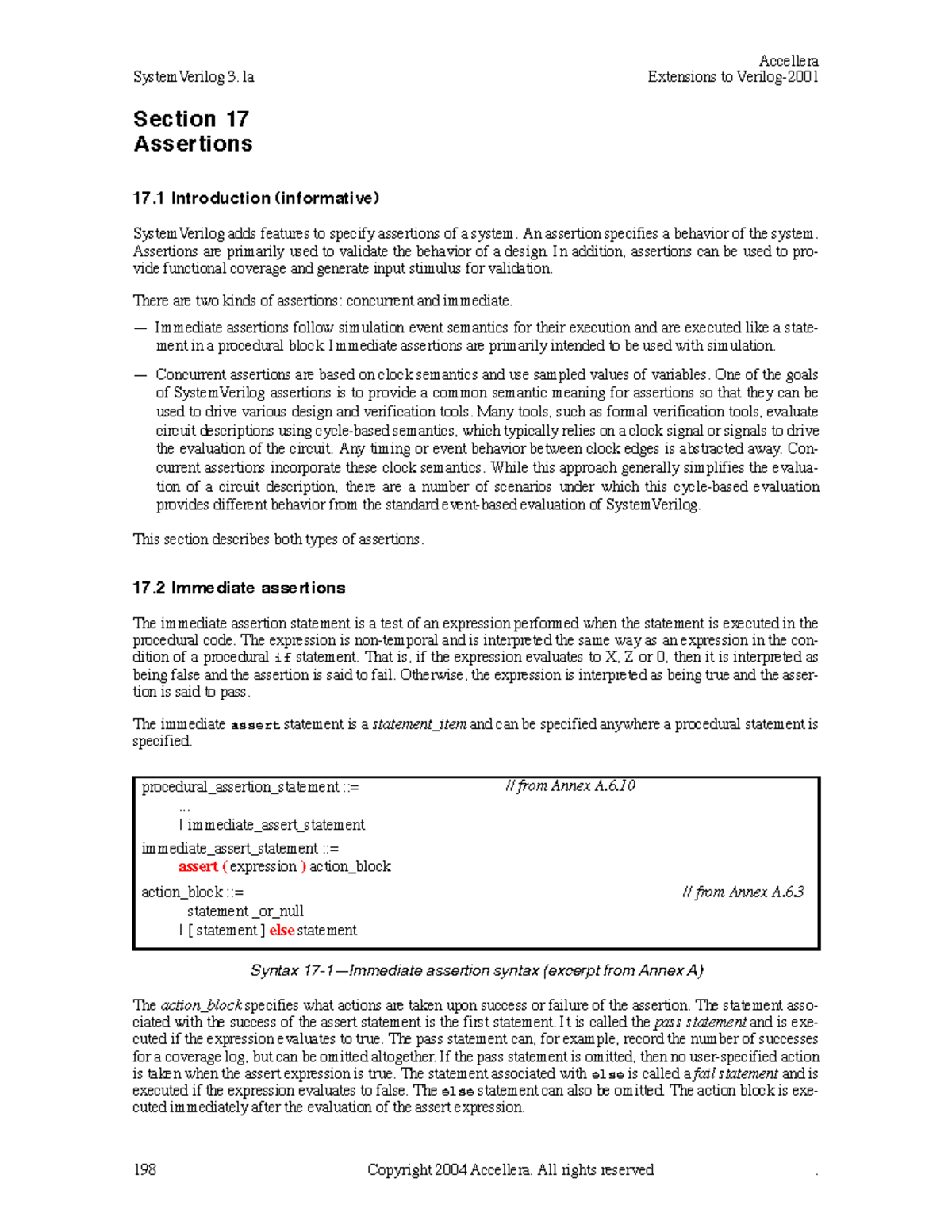 SVA manual - Electricals and electronics - SystemVerilog 3 Extensions ...