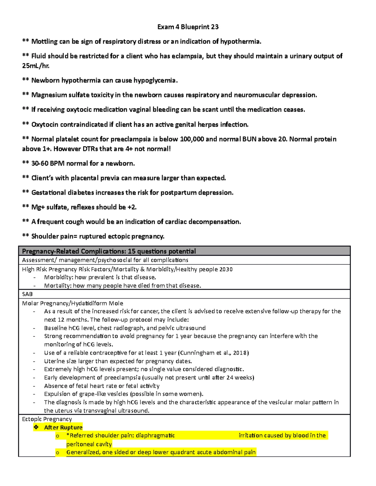 Lavender Postpartum Hemorrhage Simulation Prepwork - Postpartum ...