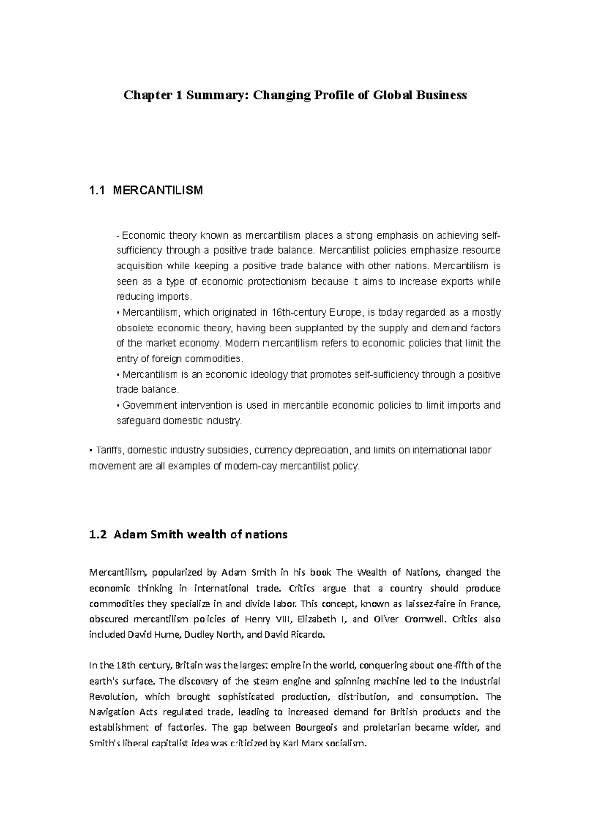 International Trade 101: Chapter 1 Summary of Global Business Dynamics ...